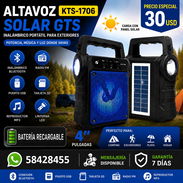 Bocina Bluetooth con Radio FM, Reproductor de memoria y Lámpara. Recargable por USB y Panel solar en emergencias. - Img 55910798