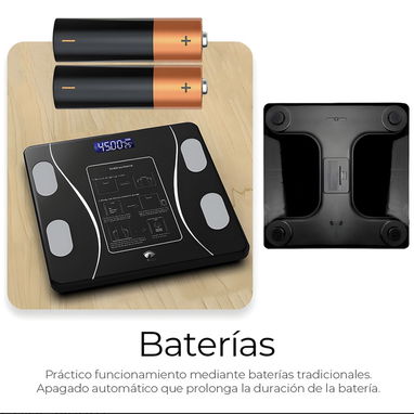 Báscula pesa corporal Electrónica Bluetooth Digital Inteligente De Baño x usb o batería 54321470 - 4/4