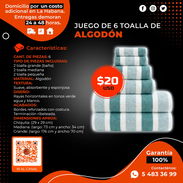 🛍️ JUEGO 🛍️ DE 6 TOALLA DE ALGODÓN. SERVICIO DE MENSAJÍA CON FACTURA Y GARANTÍA. TL 54833699 - Img 58018827
