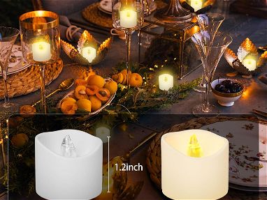 Paquete de 12 velas digitales sin llama parpadeantes, velas LED para bodas, festivales, Halloween (pilas incluidas) - Img 62960628
