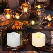 Paquete de 12 velas digitales sin llama parpadeantes, velas LED para bodas, festivales, Halloween (pilas incluidas) - Img 45221817