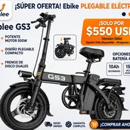 🚲 Ebike Plegable Uplee GS3 - 500W + Frenos de Disco - $550 USD - Img 57098491