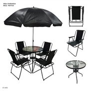 JUEGO DE MESA Y SILLAS CON SOMBRILLA PARA TERRAZA - Img 56352325
