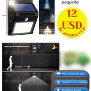Lámpara pequeña para exterior, con sensor de movimiento y energía solar 12 USD - Img 45489768