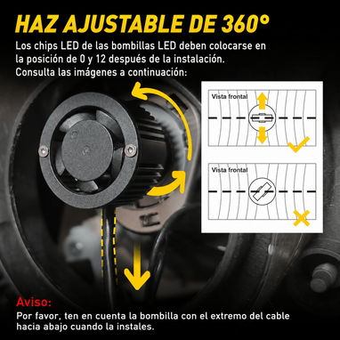 Bombillas LED para faros delanteros AUXITO Serie Y19 H7 - 5/10