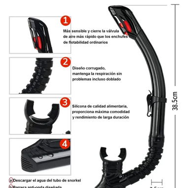 Set de buceo compuesto de careta y snorkel - Img 121892427