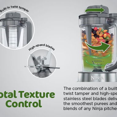 Batidora NINJA TWISTI Blender DUO SS151 (3 EN 1) ALTA VELOCIDAD (1600W) 110V/60Hz FUNCIONES AUTO-IQ, smartTORQUE NUEVA. - Img 124667184