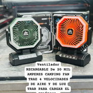 Ventilador RECARGABLE De 20 MIL AMPERES CAMPING FAN - Img 57902262