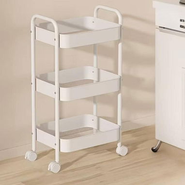 Carrito organizador metálico de 3 niveles*  Medidas: 45×30×78 cm - 3/3