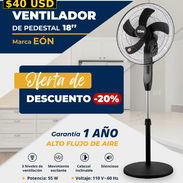 Ventilador negro de pedestal - Img 55332195