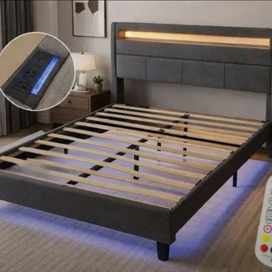 Cama full con gavetas y luces led 300 usd mensajería disponible para toda la habana - Img 123115517