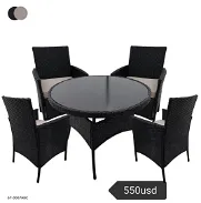 Juego de mesa y sillas con mesita original - Img 45734181