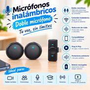 Micrófono inalámbrico de doble unidad, ideal para influencers y creadores de contenido - Img 58125810