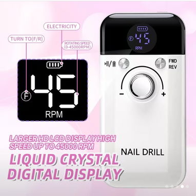 Máquina drill recargable para uñas de 45mil Rpm - 4/4