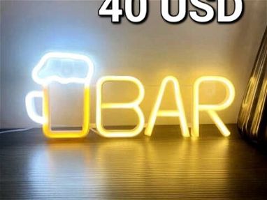 Carteles lumínicos luz led neón para todo tipo de negocio ya sea bar cafetería restaurante peluquería barbería salones - Img 67554162
