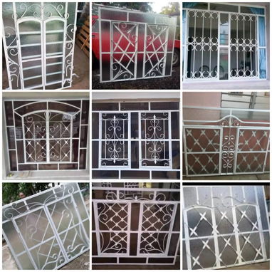 Puertas y ventanas de angulares, con cristales, transporte incluído - 9/10