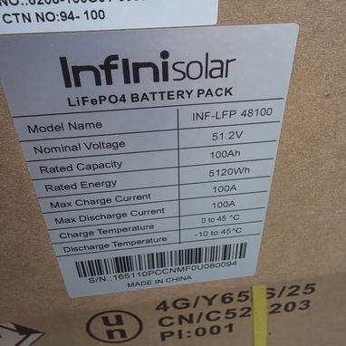 Batería InfiniSolar LiFePO4 51.2V 100Ah (5.12kWh) - 1800 USD con 🚗 (DOMICILIO INCLUIDO) ¡LOS MEJORES PRECIOS CONMIGO! - 3/3