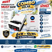 Combo Inversor Must 6kw batería Sako 10kWh - Img 58035960