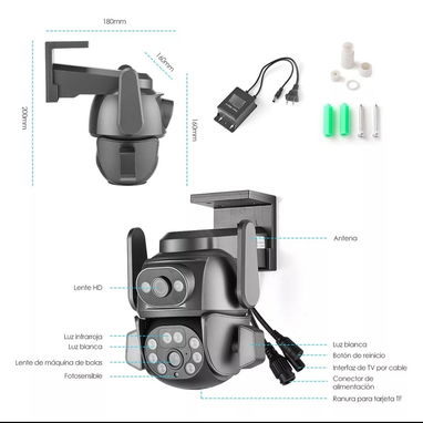 Doble camara de seguridad con alarma y sensor de movimiento - Img 111707093