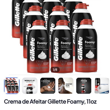 Crema de Afeitar Gillette Foamy, 11oz COMFORT GLIDE- Gillette - 3/3
