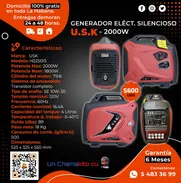 💲600💲PLANTA ELÉCTRICA SILENCIOSA 2000W MARCA USK. ENTREGA GRATIS CON FACTURA Y GARANTÍA 6 MESES. TLF 54833699 - Img 49284603
