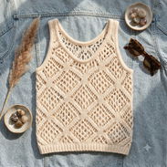 Top Tejido de Red Estilo Crochet M 14 - Img 57754493