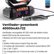 Ventilador-powerbank 40000mAh F22. Nuevo - Img 51811627