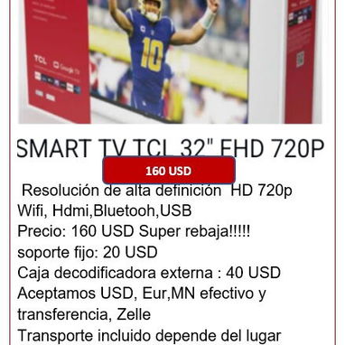 Marca TCL Smart tv super calidad desde 32 hasta 55 pulgadas - Img 122533029