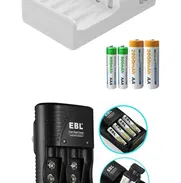 cargadores de pilas recargables AAA AA y 9v con capacidad de hasta 4 pilas a la vez y carga rápida - Img 49002676