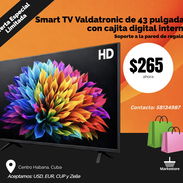 Smart TV Valdatronic de 43 pulgadas con cajita digital interna y soporte a la pared de regalo - Img 55949679