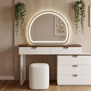 Juego para el cuarto vinity con silla y luz Led - Img 55425876