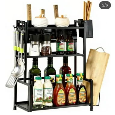 ** Organizador de Cocina – 3 Niveles en Acero al Carbono - Img 122189896