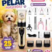 Maquina recargable de pelar mascotas con accesorios - Img 51468470