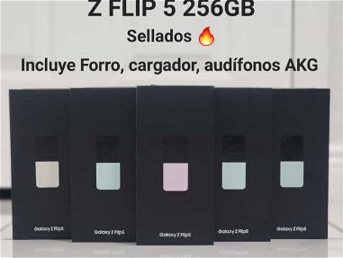 Samsung Galaxy Z Flip 5 8/256gb fual sim viene con forro,cargador y audífonos, nuevos y sellados - Img main-image