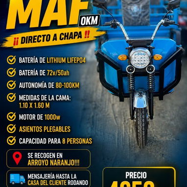 Triciclo,bicimotos y motos trabajamos con seguridad y garantía sólo habana - 8/10