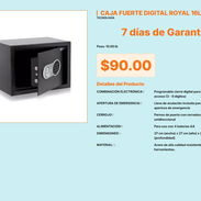 Caja Fuerte Electrónica Royal 16L 4 Baterías AA, Caja de Valores Royal 16L Cierre Programable VPT#-0501 - Img 55553961