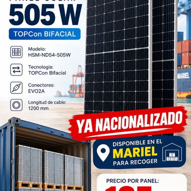 Paneles solares por unidad  y cantidad - 5/10