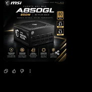 FUENTE MSI MAG A850GL 850w 80 plus GOLD FULL Modular Pcle 5.0 - Img 57829748
