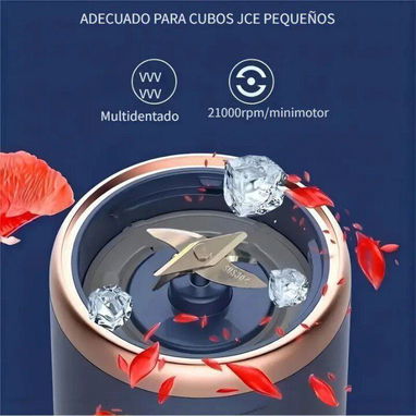 Batidora portatil USB de 6 cuchillas de acero inoxidable Capacidad: 450 ml Color: Rosada - Img 122730028