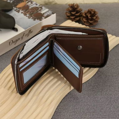Billeteras de hombre de zipper, compactas - Img 102577059
