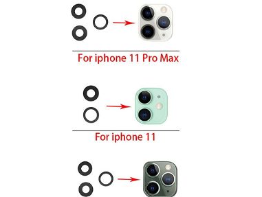 Lentes De Cámaras para iPhone (Cristales de cámaras de respuesto) - Tenemos para todos los modelos de IPHONE - Img 40452248