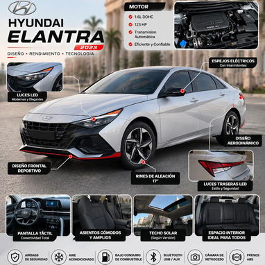 🔥 Hyundai Elantra 2023  ⛽️ Gasolina 🔆 29,000 millas 💰 $30,000 USD 📍 Arroyo Naranjo, Reparto Capri  ✨ Moderno, cómodo - 3/5