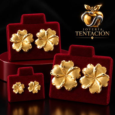 Aretes de oro 10k, varios modelos - 3/10