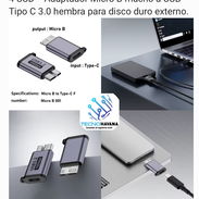 Adaptador Micro B macho a tipo C hembra para disco duro externo - Img 51414441