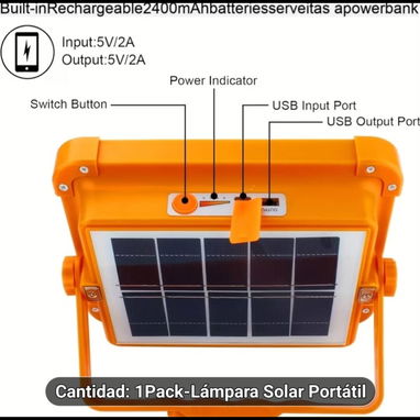 Lámpara solar potente de 2400 maph - Img 123345151