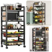 Organizador de metal resistente para cocinas u otros fines. 60x32x125 cm - Img 55930182