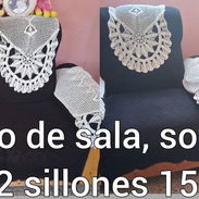 Juego de sala, sofá con sus 2 sillones - Img 55577092