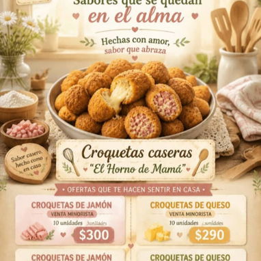 Croquetas de Pollo, Jamón, Queso. Bolitas de queso, Bolitas de Queso y Jamón. - Img 123055952