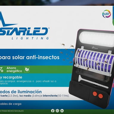 🔦LAMPARA SOLAR CON FUNCION ANTI- MOSQUITOS!!! APROVECHA AHORAA!!!! - 3/3