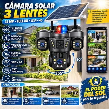 Cámara inteligente de 3 lentes 15Mpx Wifi - 2/2